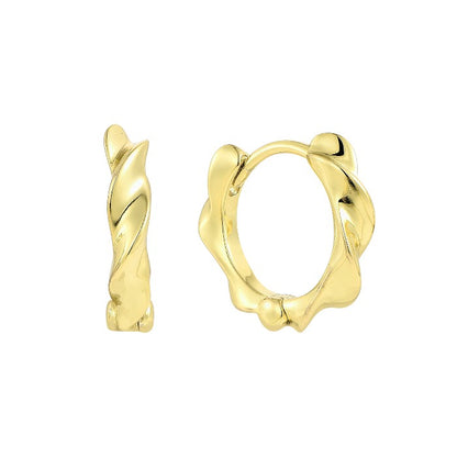 Dainty crystal hoop earrings • Zirconia crystals