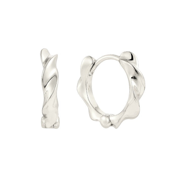 Dainty crystal hoop earrings • Zirconia crystals