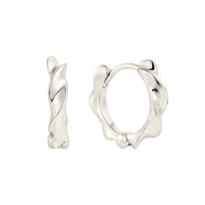 Dainty crystal hoop earrings • Zirconia crystals