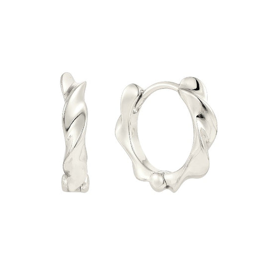 Dainty crystal hoop earrings • Zirconia crystals