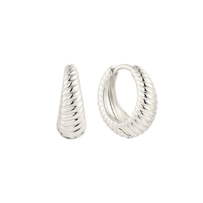 Dainty crystal hoop earrings • Zirconia crystals