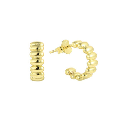 Dainty crystal hoop earrings • Zirconia crystals