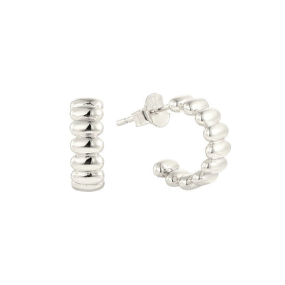 Dainty crystal hoop earrings • Zirconia crystals