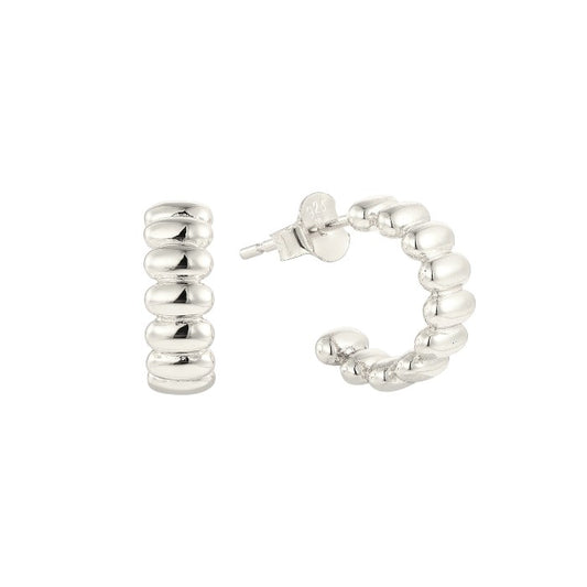 Dainty crystal hoop earrings • Zirconia crystals