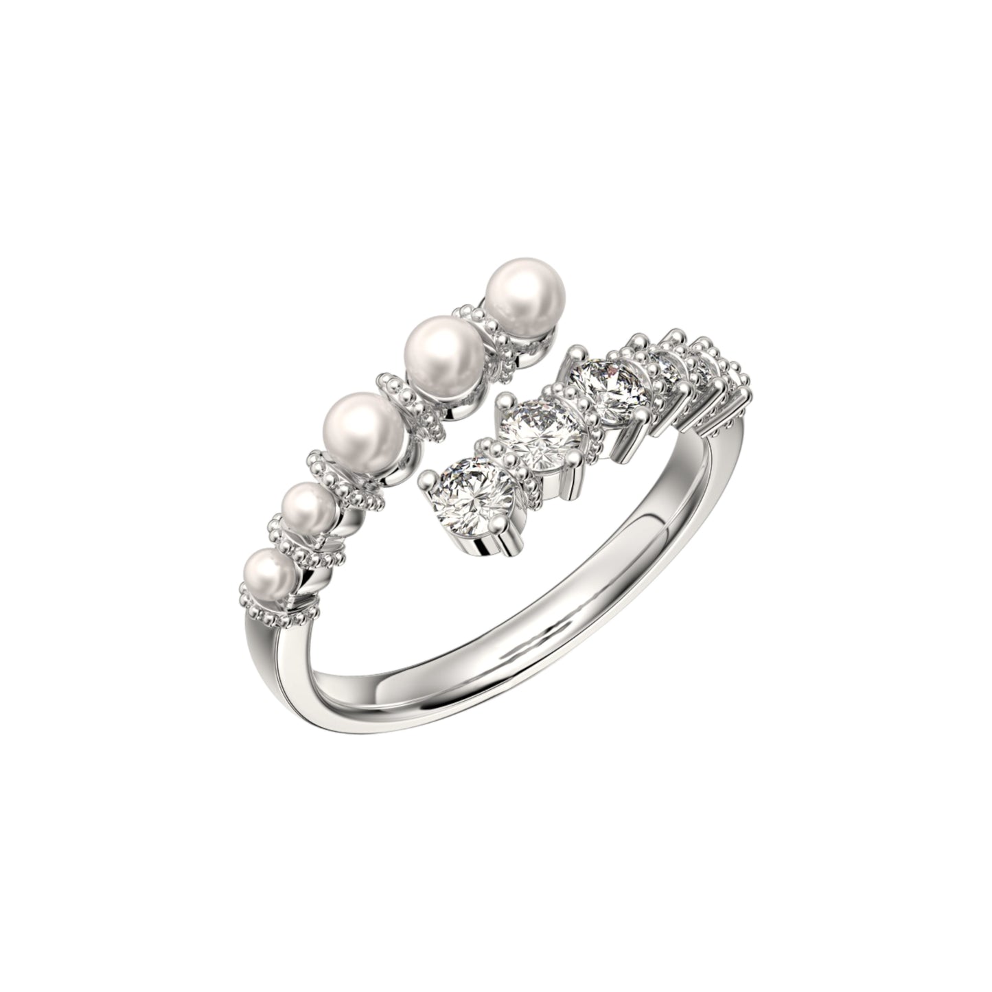 Gold Abstract Ring • 925 Sterling Silver Open Ring