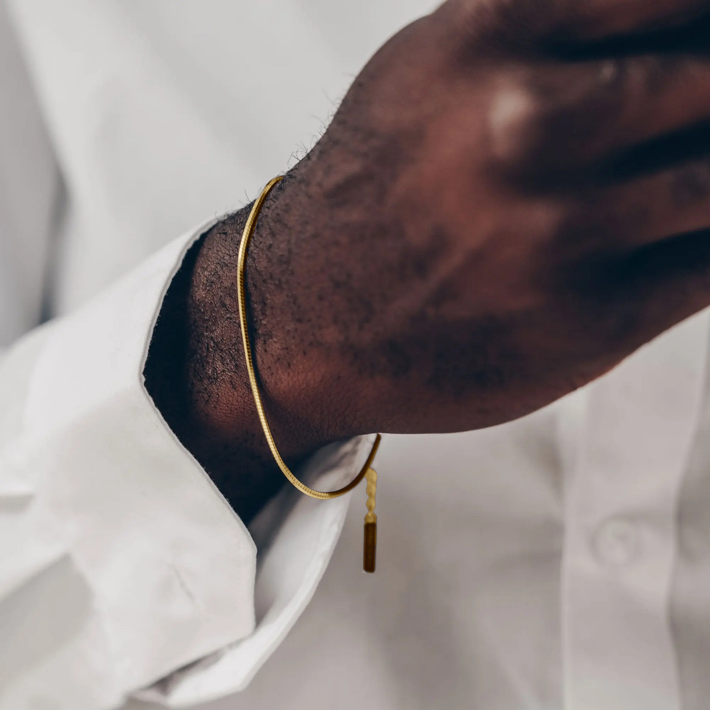 Square bracelet adjustable 1.5 mm - 925 silver