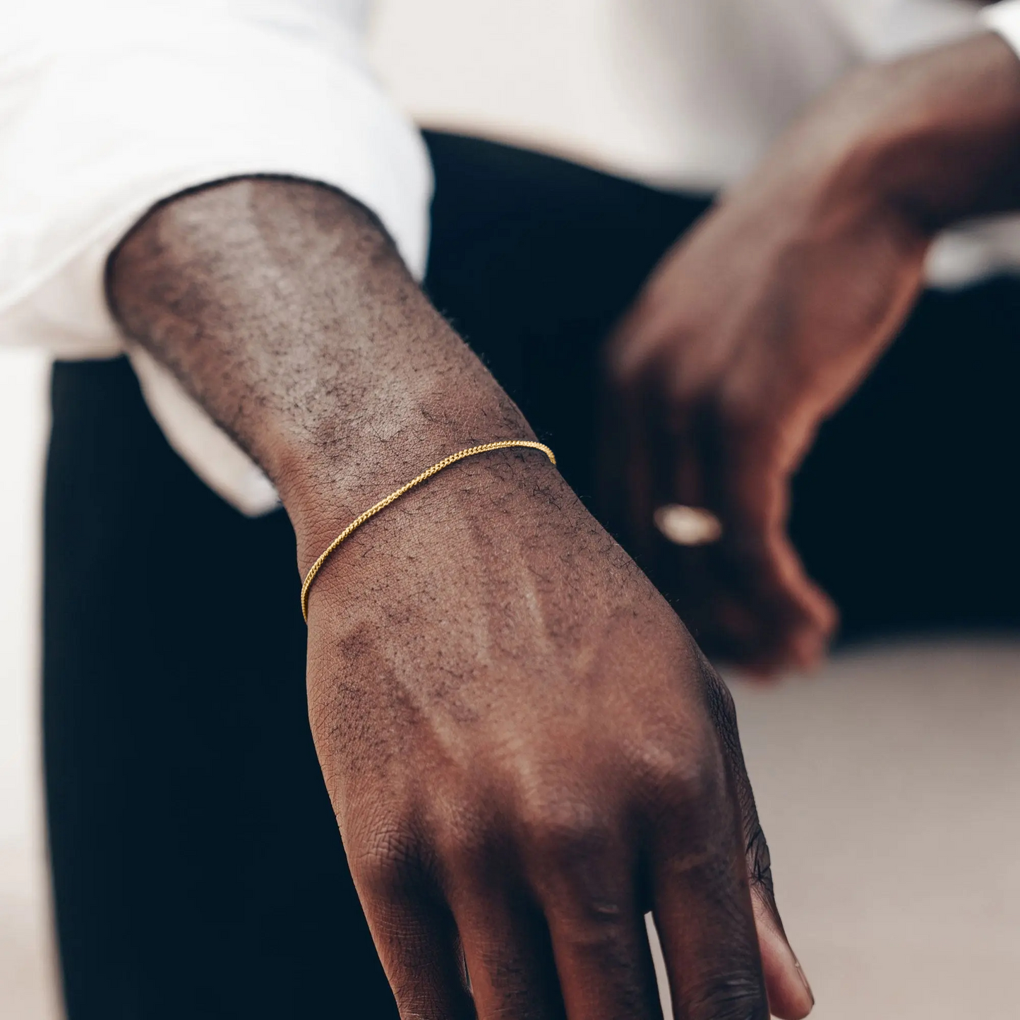 Curb Chain Bracelet Adjustable 1.5mm - 925 Silver