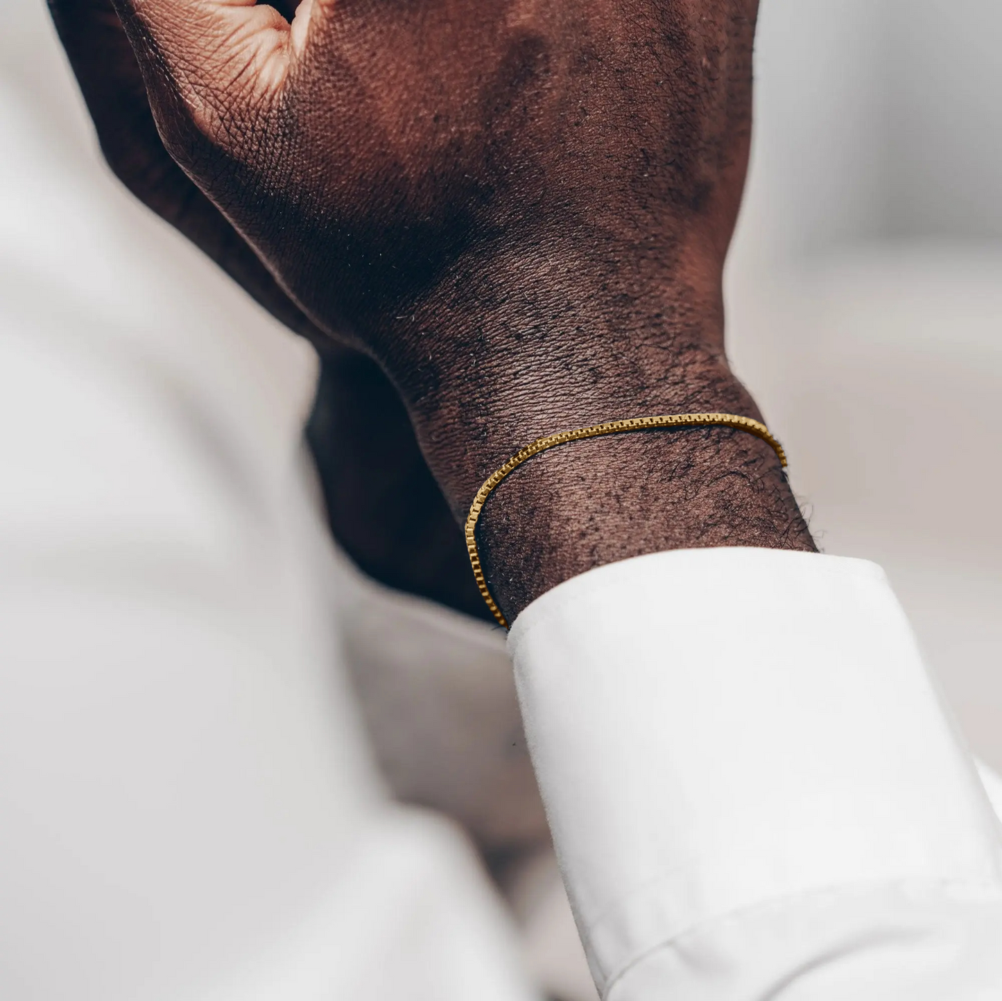 Box chain bracelet adjustable 1.5mm - 925 silver