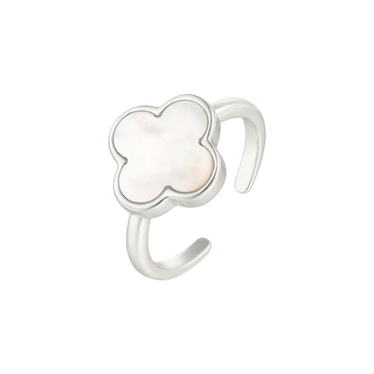 Gold Abstract Ring • 925 Sterling Silver Open Ring