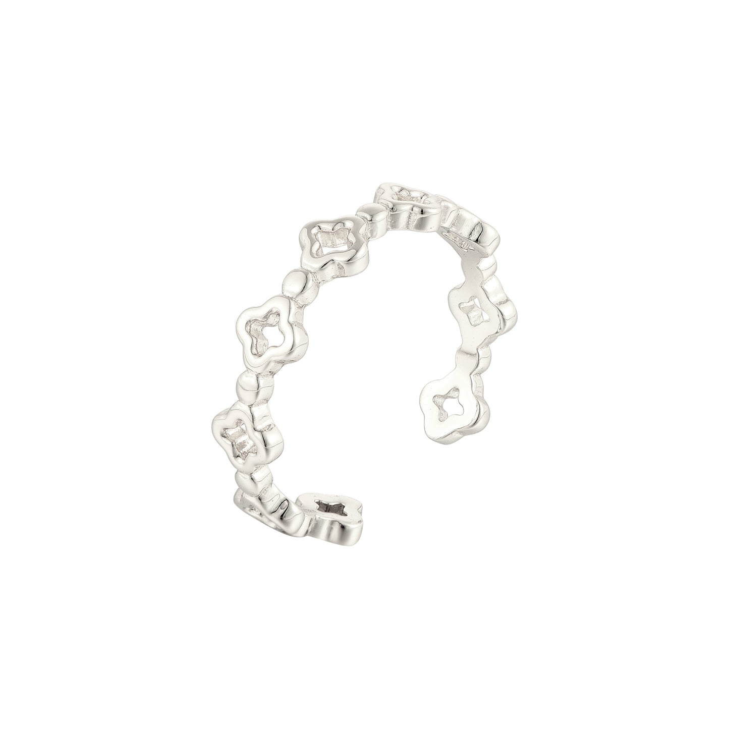 Gold Abstract Ring • 925 Sterling Silver Open Ring