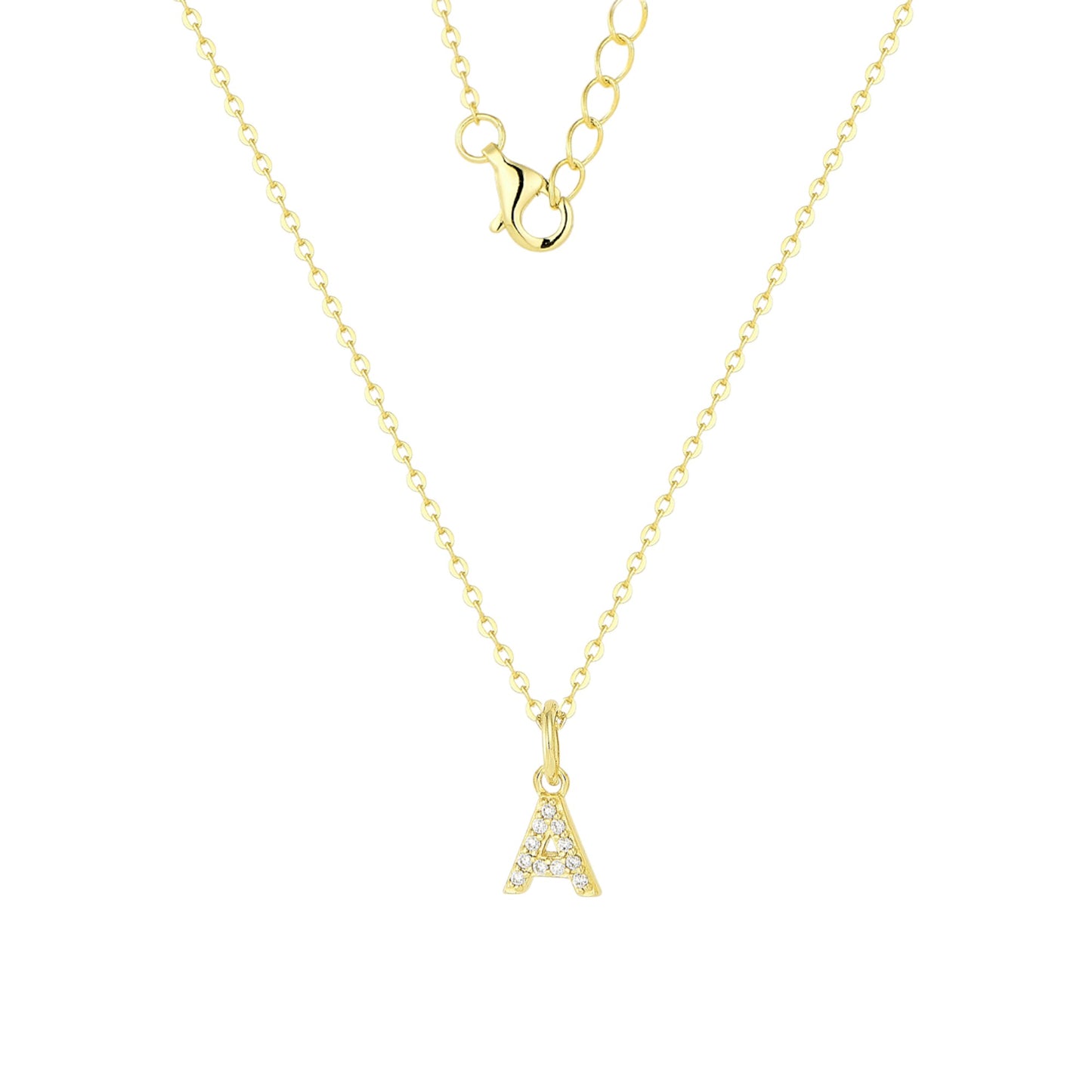 Square Zirconia Necklace - 925 Silver