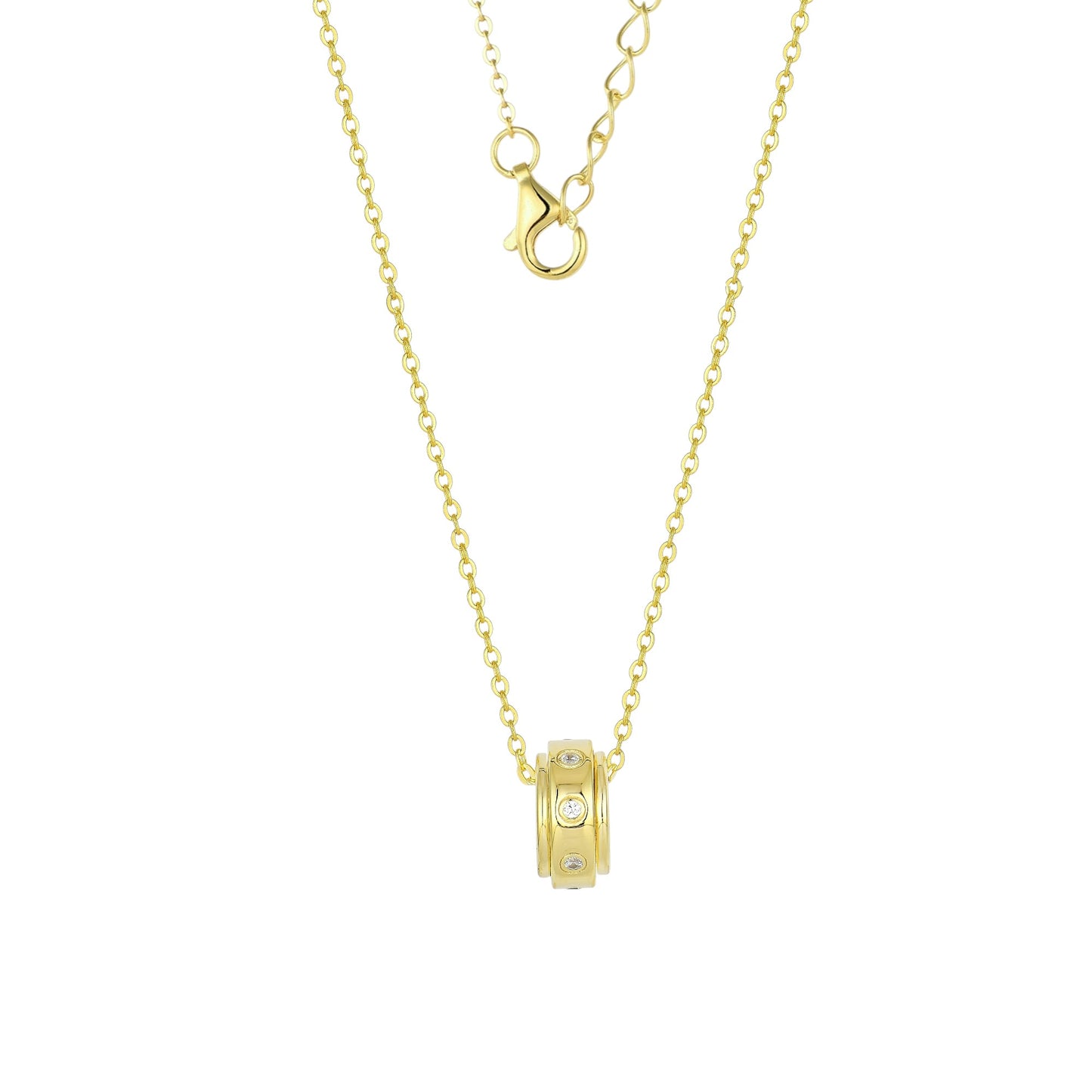 Vielring - Funkelnde Anti-Stress-Halskette – 925 Silber - Gold