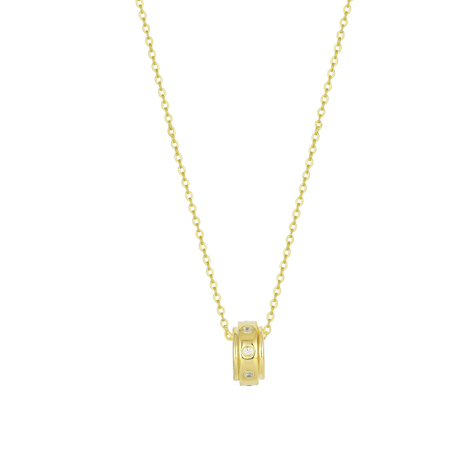 Vielring - Funkelnde Anti-Stress-Halskette – 925 Silber - Gold