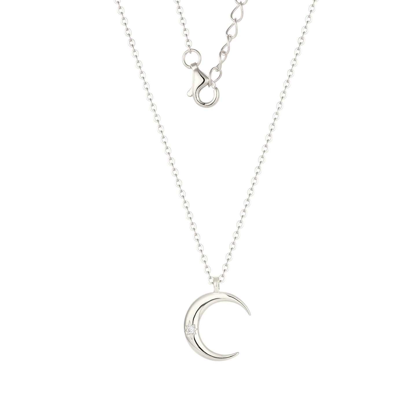Vielring - Zierliche Mond Halskette – 925 Silber - Gold