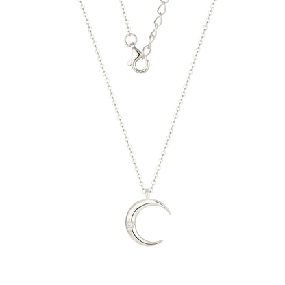 Vielring - Zierliche Mond Halskette – 925 Silber - Gold