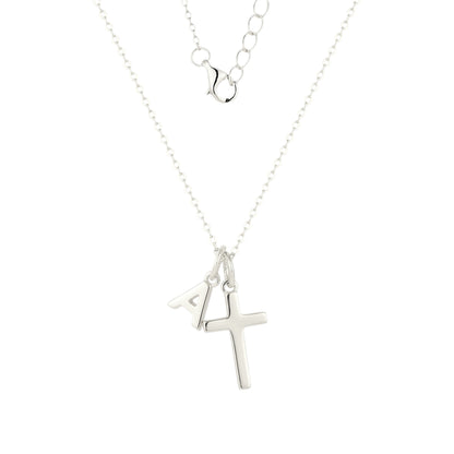 Square Zirconia Necklace - 925 Silver