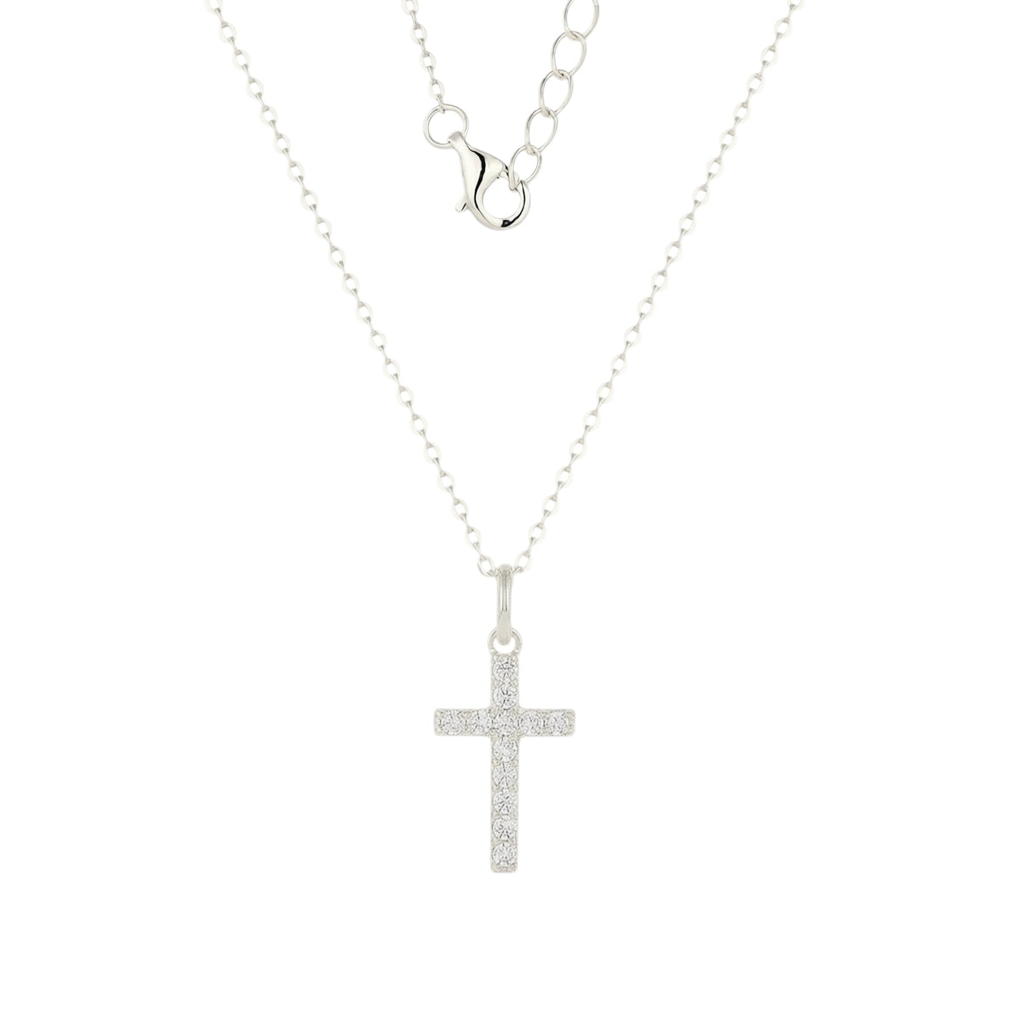 Vielring - Zirkonia Kreuz Halskette - 925 Silber - Gold
