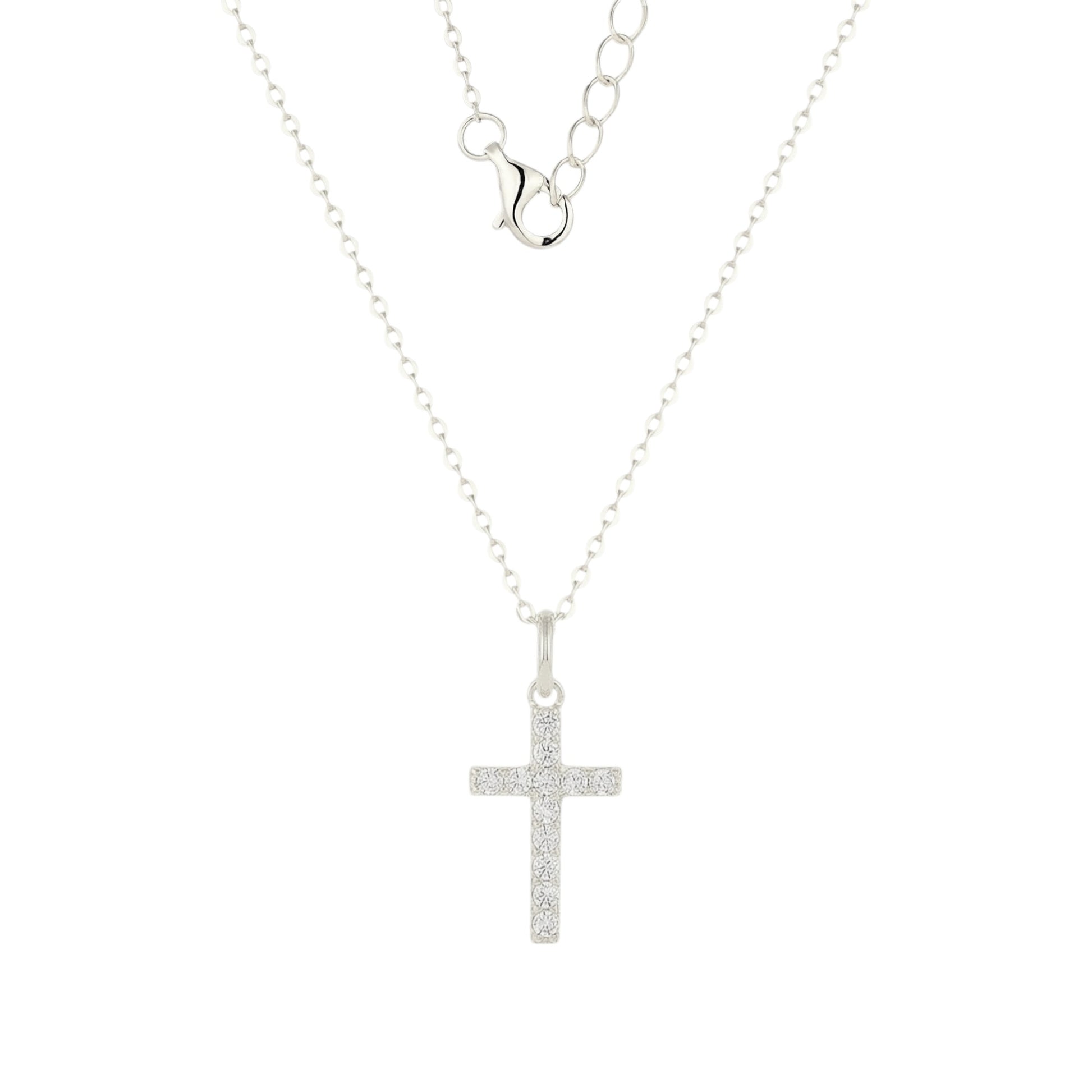 Vielring - Zirkonia Kreuz Halskette - 925 Silber - Gold