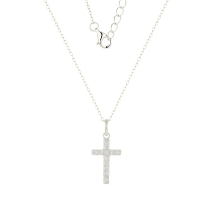 Vielring - Zirkonia Kreuz Halskette - 925 Silber - Gold