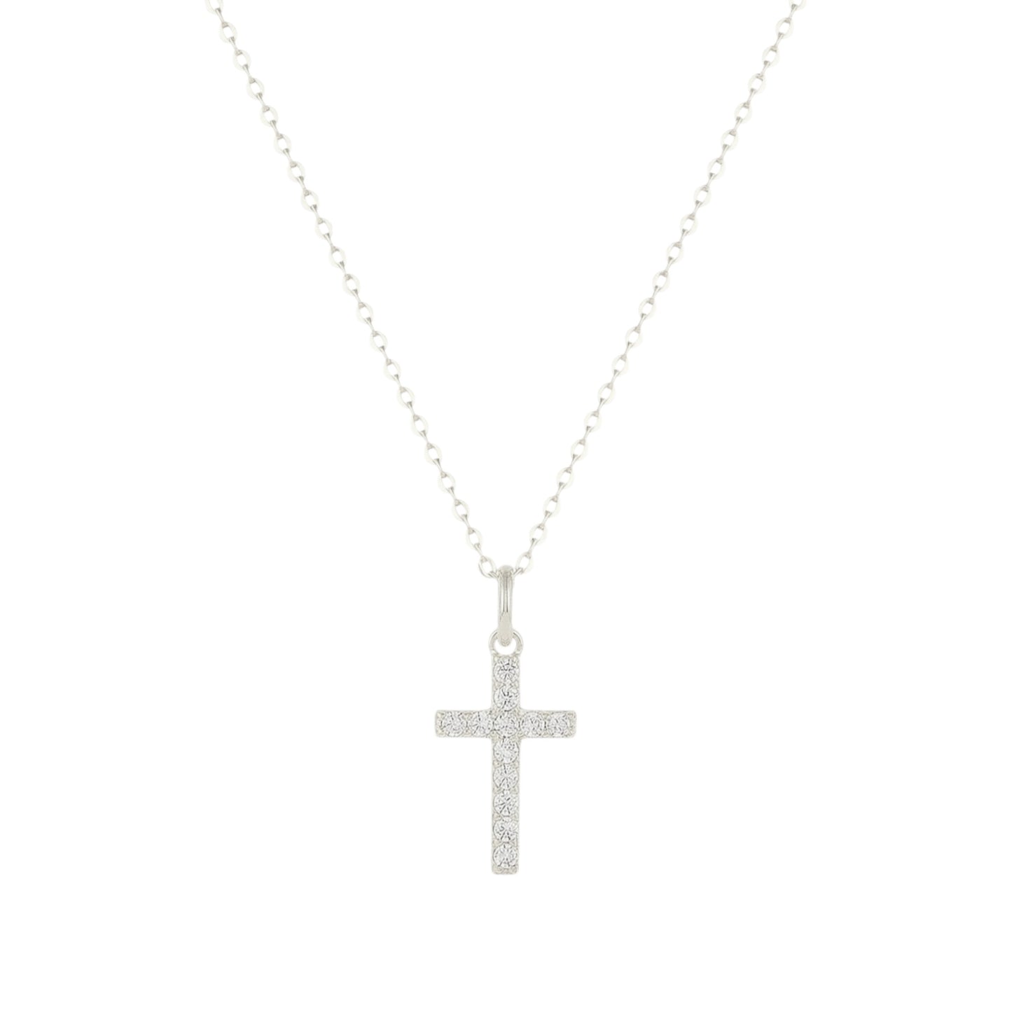 Vielring - Zirkonia Kreuz Halskette - 925 Silber - Silber