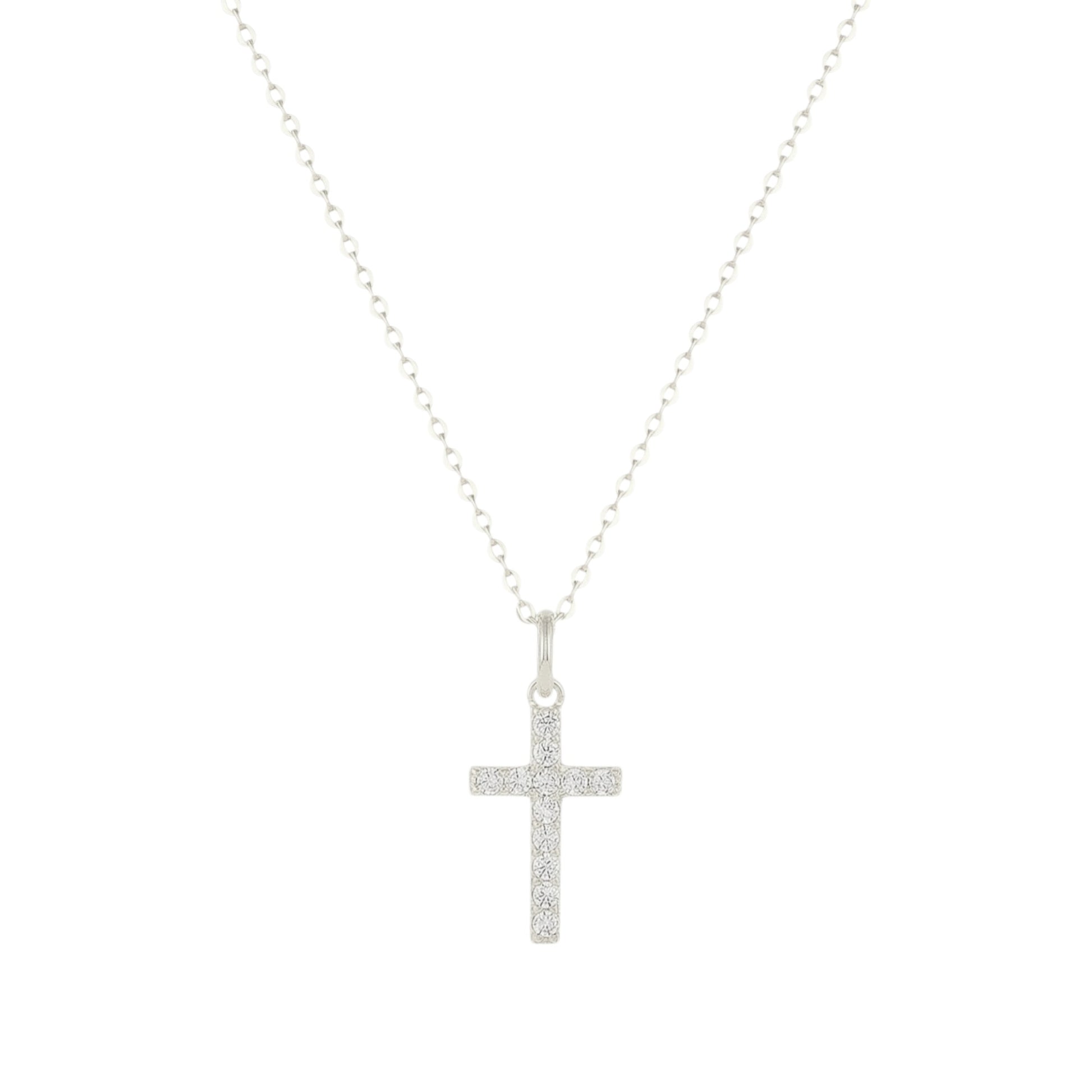 Vielring - Zirkonia Kreuz Halskette - 925 Silber - Silber