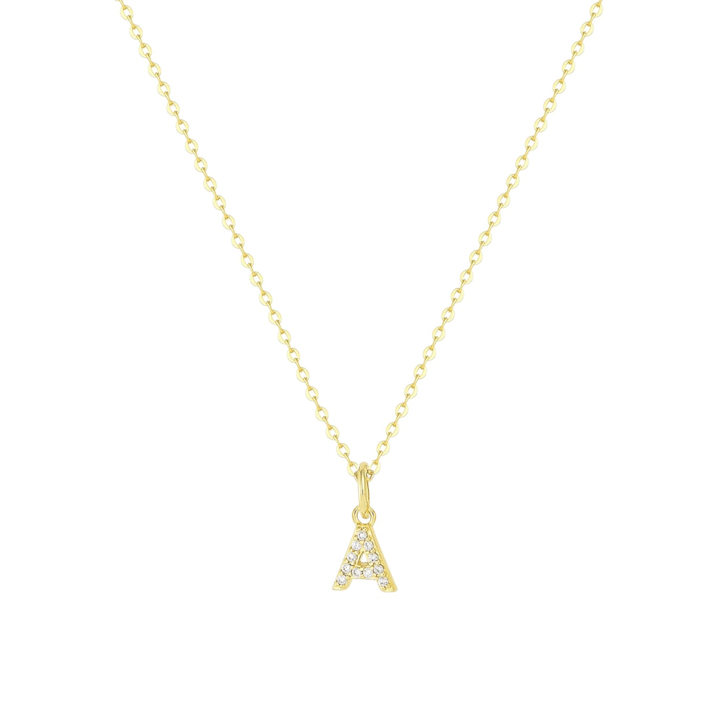 Square Zirconia Necklace - 925 Silver