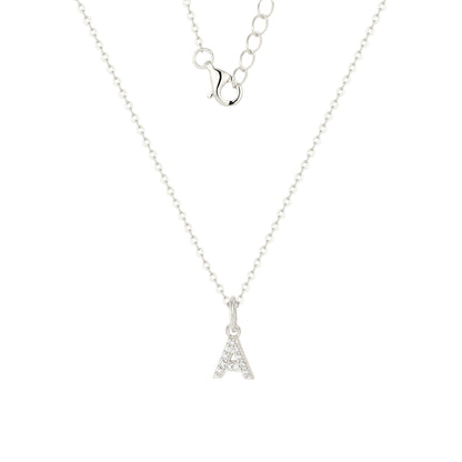 Square Zirconia Necklace - 925 Silver