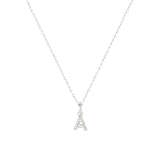 Square Zirconia Necklace - 925 Silver