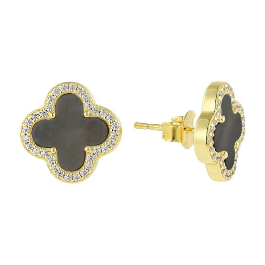 Dainty crystal hoop earrings • Zirconia crystals