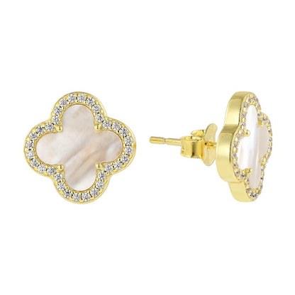 Dainty crystal hoop earrings • Zirconia crystals