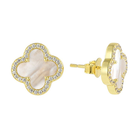 Dainty crystal hoop earrings • Zirconia crystals