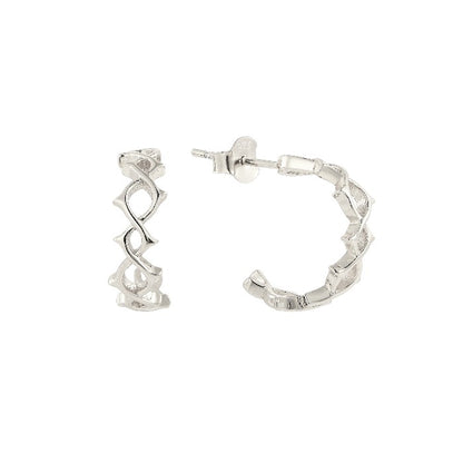 Dainty crystal hoop earrings • Zirconia crystals