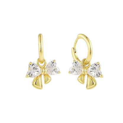 Dainty crystal hoop earrings • Zirconia crystals