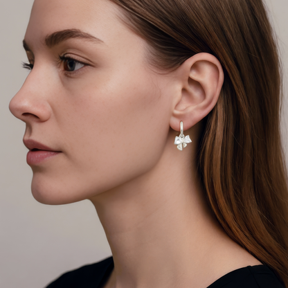 Dainty crystal hoop earrings • Zirconia crystals