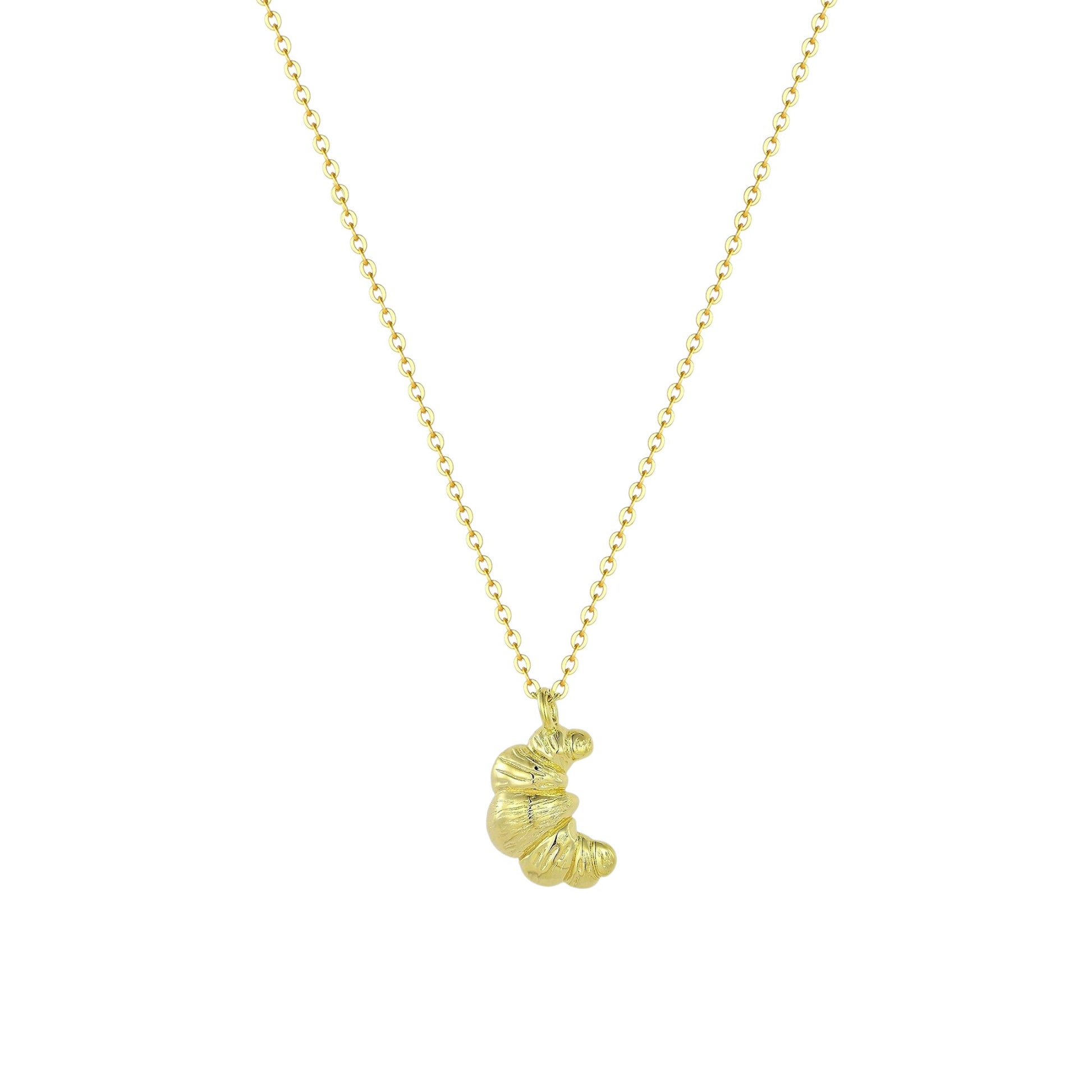 Vielring - Croissant Halskette - 925 Silber - Gold