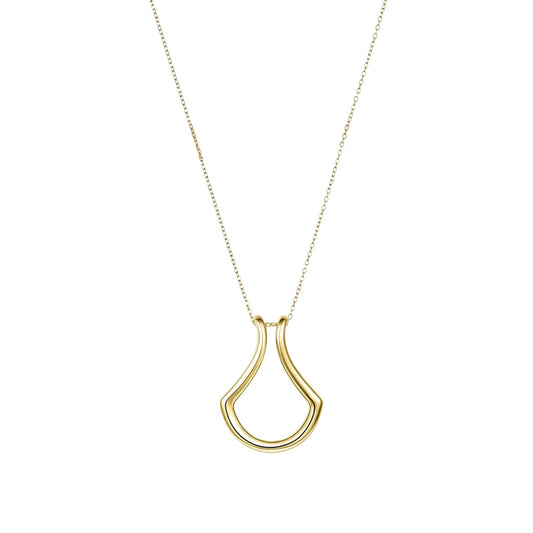 Gold Abstract Ring • 925 Sterling Silver Open Ring