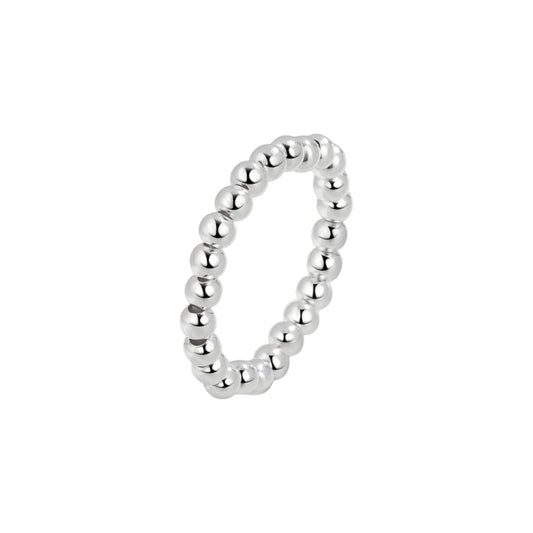 Square ring with zirconia stones - 925 silver