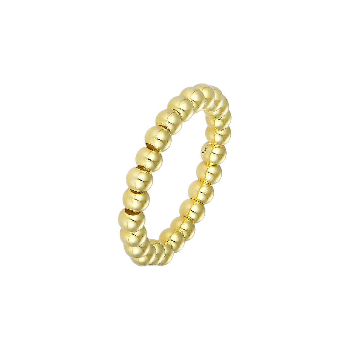 Vielring - Elastischer Kugel Anti-Stress-Ring - Edelstahl / Gold / 49-54