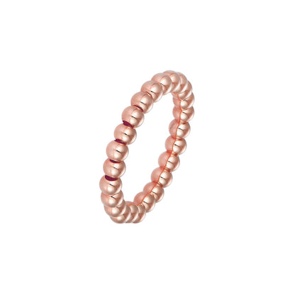 Vielring - Elastischer Kugel Anti-Stress-Ring - Edelstahl / Gold / 49-54