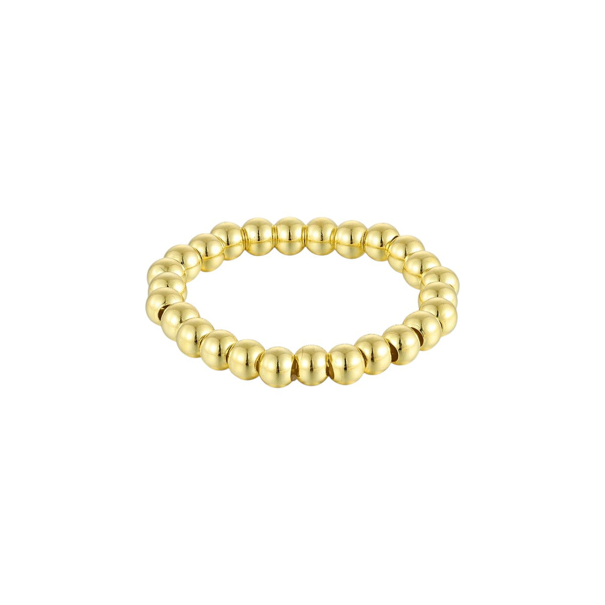 Vielring - Elastischer Kugel Anti-Stress-Ring - Edelstahl / Gold / 49-54