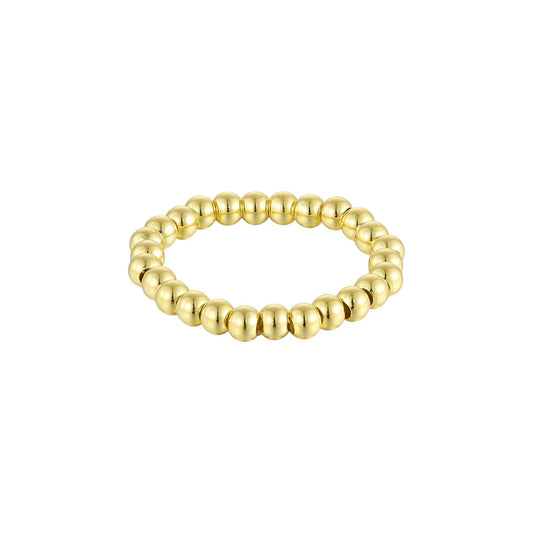 Square ring with zirconia stones - 925 silver