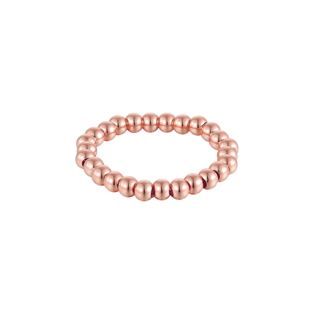 Vielring - Elastischer Kugel Anti-Stress-Ring - Edelstahl / Roségold / 49-54