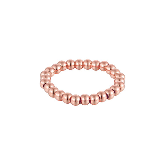 Square ring with zirconia stones - 925 silver