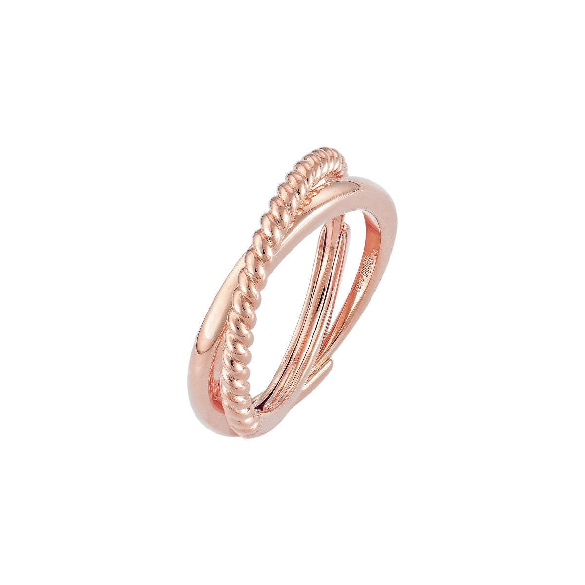 Polierter & gedrehter Anti-Stress-Ring – 925 Silber