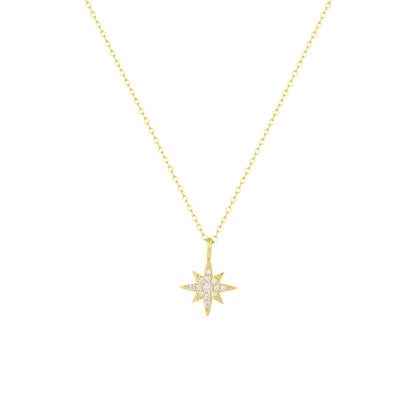 Square Zirconia Necklace - 925 Silver