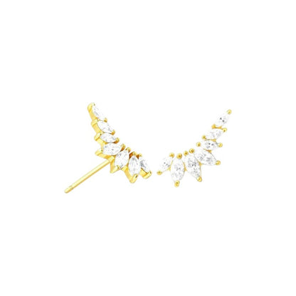 Dainty crystal hoop earrings • Zirconia crystals