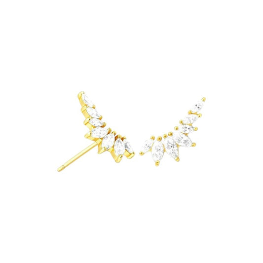 Dainty crystal hoop earrings • Zirconia crystals