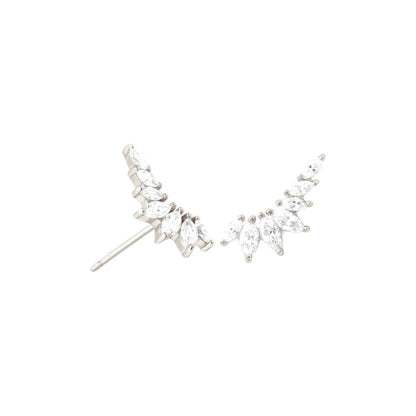 Dainty crystal hoop earrings • Zirconia crystals