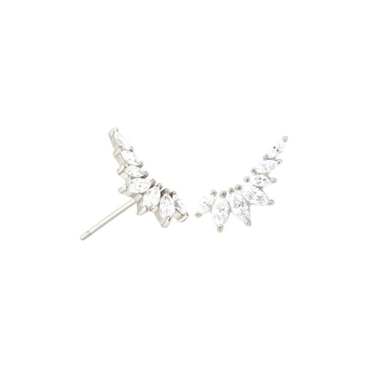 Dainty crystal hoop earrings • Zirconia crystals