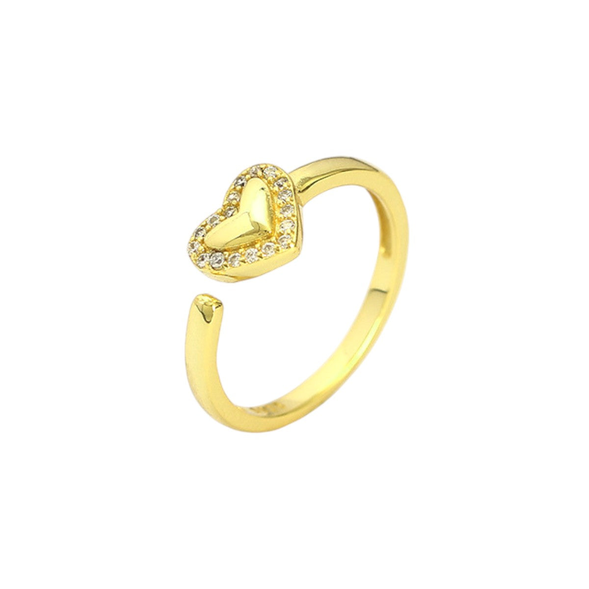 Gold Abstract Ring • 925 Sterling Silver Open Ring